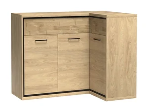 Rohová komoda IPPOLITO – dub hickory, pravá