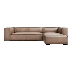 Rohová kožená pohovka Madame (pravý roh) – světle hnědá, Windsor & Co Sofas