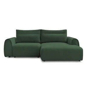 Rohová pohovka Aden v tmavě zelené barvě