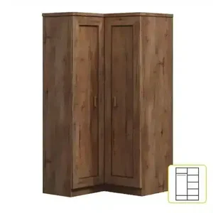 Rohová šatní skříň TEDY T25