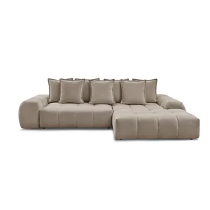 Rohová žinylková pohovka Everest s rozkladem a úložným prostorem (pravý roh)