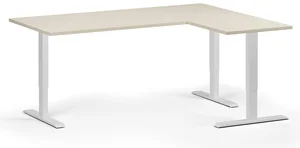 Rohový elektrický výškově nastavitelny stůl 180x140 cm