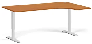 Rohový elektricky výškově nastaviteľný stôl 180x120 cm