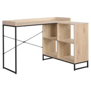 Rohový PC stůl dub/černý