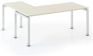 Rohový pracovní stůl PRIMO SQUARE 180x180 cm Bříza