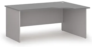 Rohový psací stůl PRIMO šedý 160x120 cm pravý
