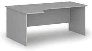 Rohový psací stůl PRIMO Šedý 180x120 cm levý
