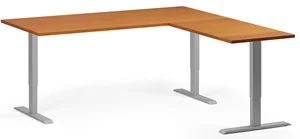 Rohový výškově nastavitelný pracovní stůl 180x180 cm