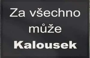 Rohožka s hláškou o Kalouskovi