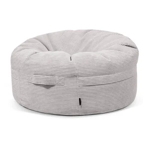 Roll 105 – světle šedý manšestrový sedací vak SLOWDOWN