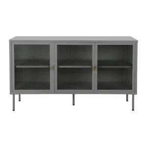 Rosalie šedá kovová vitrína 130 × 75 cm – Støraa