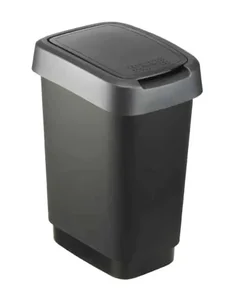 ROTHO Twist 10L odpadkový koš šedý