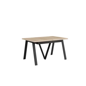 Rozkládací jídelní stůl AVENY 140-290 cm dub sonoma/černá
