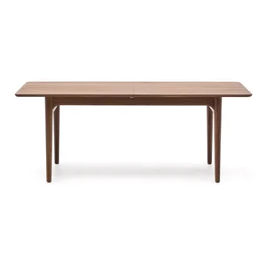 Rozkládací jídelní stůl Elan – Kave Home s přídavnou deskou, dekor ořech 100×200 cm