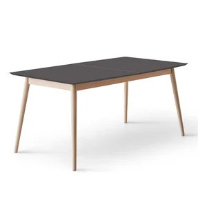 Rozkládací jídelní stůl Meza s černou deskou 90x165 cm