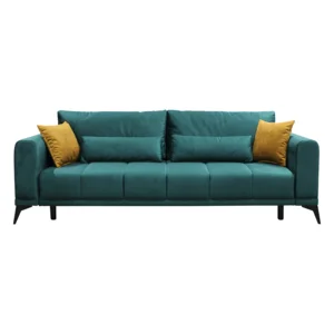 Rozkládací pohovka Grace BIG SOFA smaragdová/hořčicová