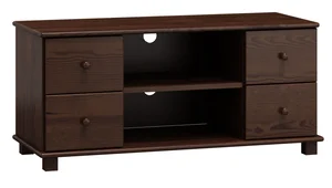 RTV stolek TAMONAD 3, borovice, šířka 156 cm, moření ořech