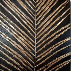 Ručně malovaný obraz Palm Leaf 70x70 cm