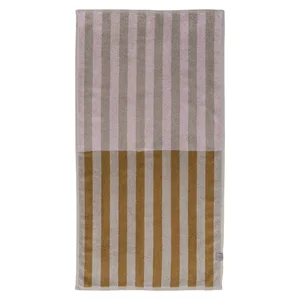 Ručník Disorder 50×90 cm z bio bavlny, hnědo‑béžový