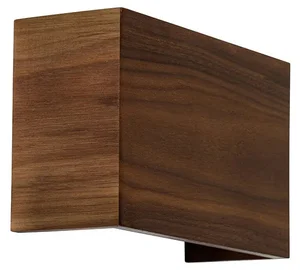 Rustikální nástěnná LED lampa Ořechové dřevo