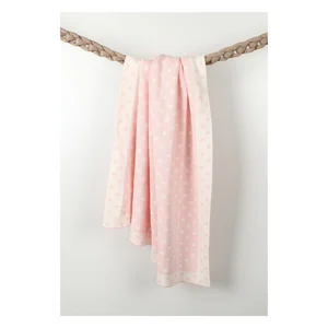 Růžová bavlněná dětská deka Homemania Decor Baby Dots 90x90 cm