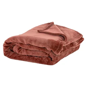 Růžová mikroplyšová deka 130x160 cm