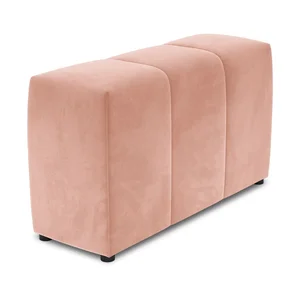 Růžová sametová opěrka pro modulární pohovku Rome Velvet