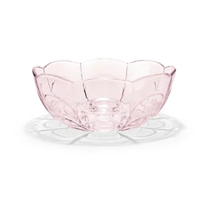 Růžová skleněná miska Lily 23 cm Holmegaard