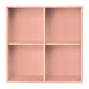 Růžová závěsná knihovna Mistral 70x70x27 cm