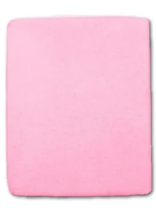Růžové froté prostěradlo do postýlky 120x60 cm