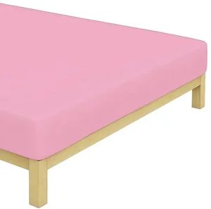 Růžové jersey prostěradlo na jednolůžko 90x200 cm