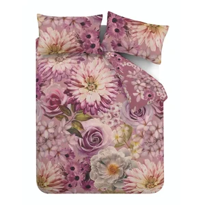 Růžové povlečení Rosemoor Floral 200x200 cm (RHS)