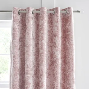 Růžové závěsy v sadě 2 ks, 168x229 cm, sametové Crushed Velvet