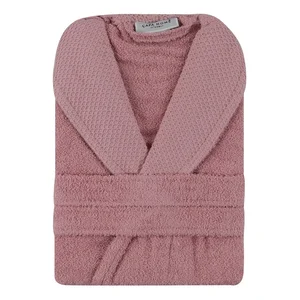 Růžový bavlněný župan velikost L