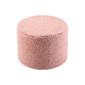 Růžový dětský puf z bouclé – Wigiwama