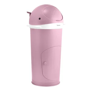 Růžový plastový odpadkový koš na pleny Whale 25 l Kindsgut