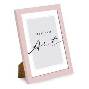 Růžový rám 20x26 cm na stěnu nebo stojan