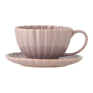 Růžový šálek na cappuccino 220 ml