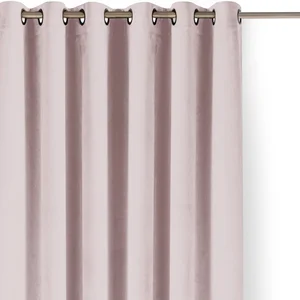 Růžový sametový dimout závěs Velto 200×175 cm