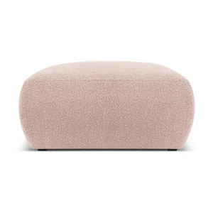 Růžový taburet Molino z bouclé textilie – Micadoni Home