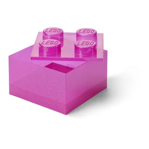 Růžový úložný box 25×25×18 cm pro LEGO®