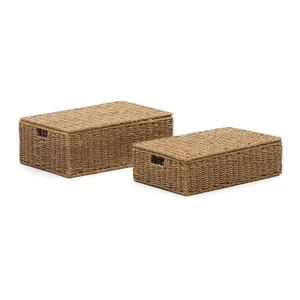 Sada 2 košů z mořské trávy Tossa 40×60×21 cm – Kave Home
