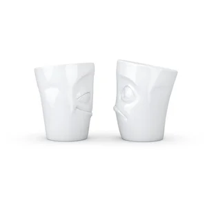 Sada 2 porcelánových hrnků Cheery & Baffled