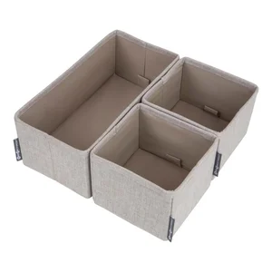 Sada 3 béžových organizérů Bigso Box of Sweden Drawer
