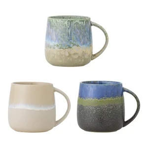 Sada 3 kameninových hrnků Cloe, 460 ml – Bloomingville, modrobéžová