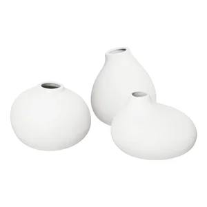 Sada 3 minimalistických bílých váz Blomus Nona