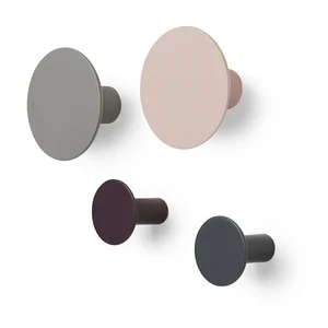 Sada 4 barevných nástěnných háčků Blomus Ponto