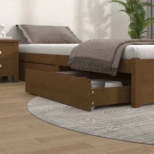 Sada 4 dřevěných zásuvek pod postel 90x57x18 cm