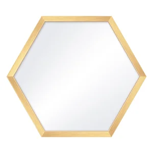 Sada 4 hexagonálních zrcadel 35×40 cm