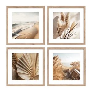 Sada 4 obrazů s rámem 30×30 cm – Boho Dreams